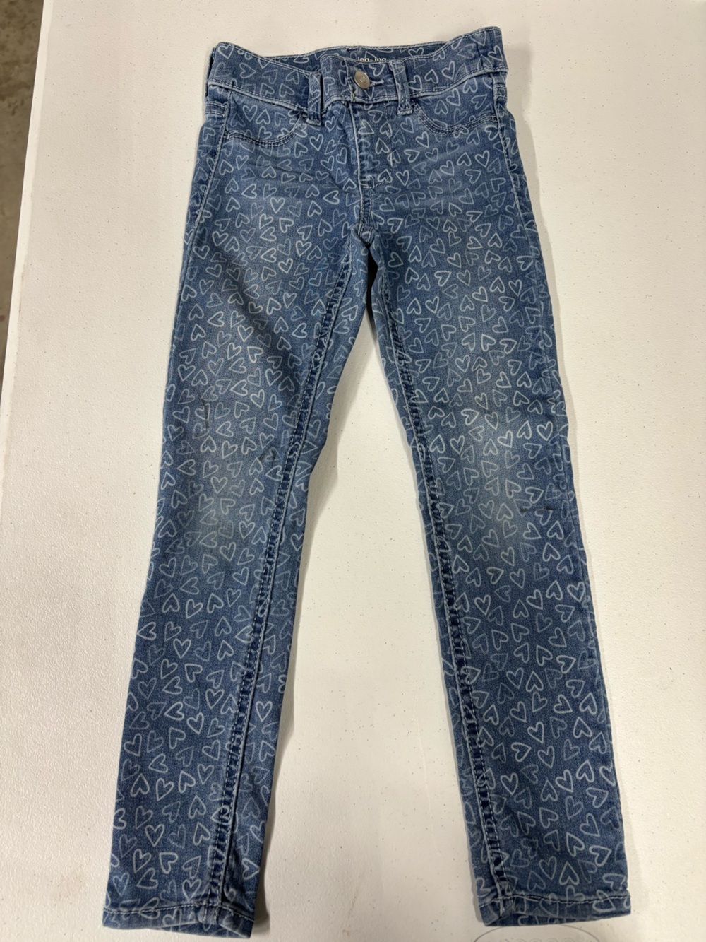 wonder nation Blue Heart-Print Skinny Jeans